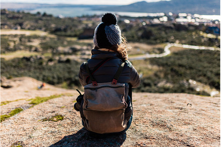Young active woman with trekking, a Nature Photo by Manu Reyes