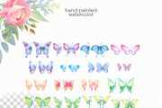 Watercolor Butterfly ClipArt, an Animal Illustration by OllyKo Art (Thumbnail 3 of 7)