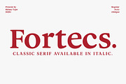 Fortecs - A Timeless Classic Serif, a Serif Font by Skinny Type (Thumbnail 1 of 10)