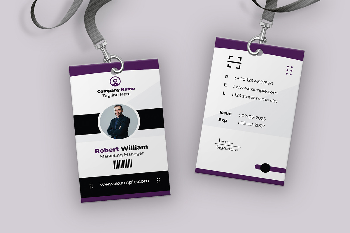 ID Card Design Template, a Stationery Template by MightyDesign (Photo 2 of 6)