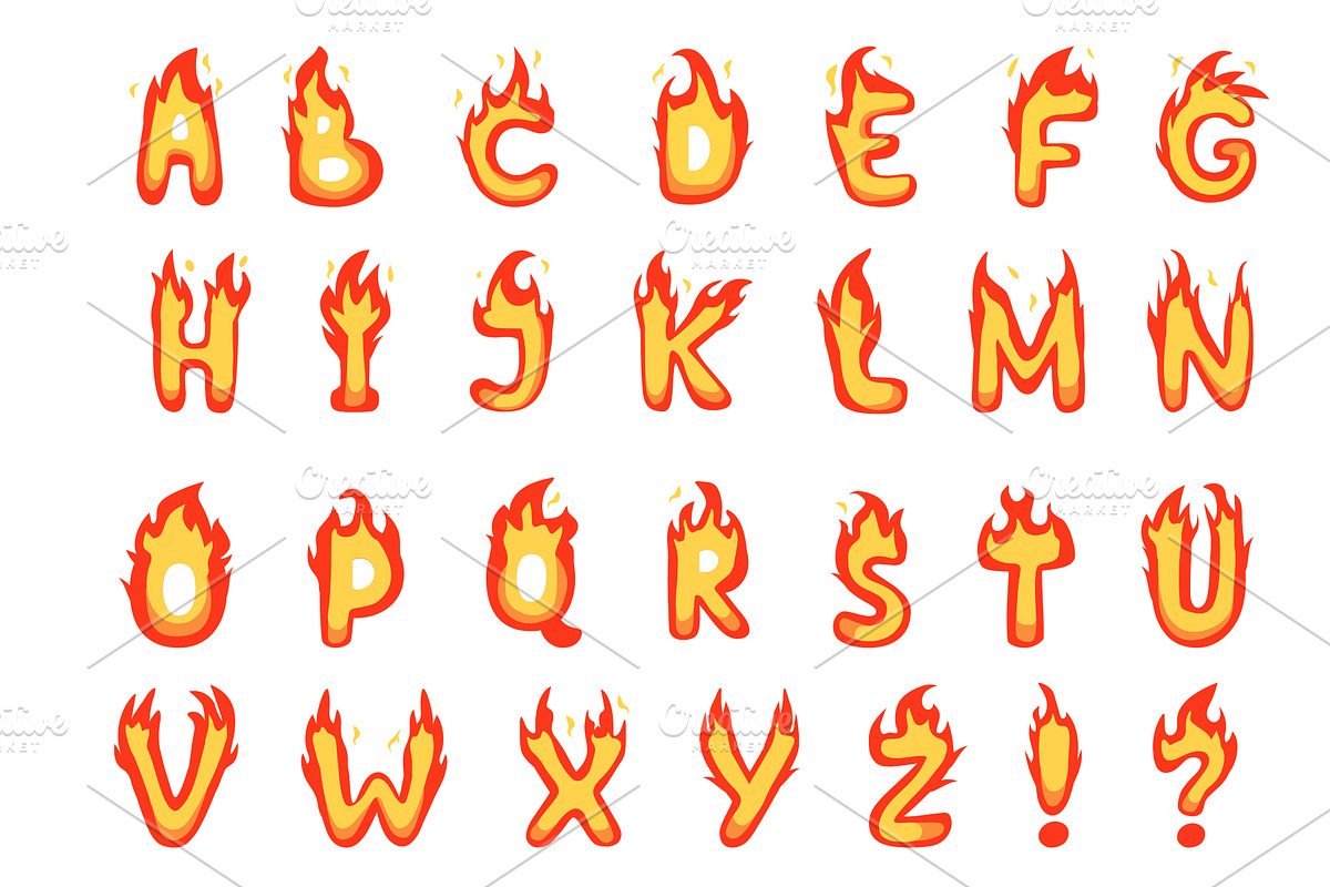 Alphabet illustration in flat design, an Object Illustration by Dessign Sells