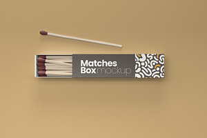 Box Of Matches Mockup