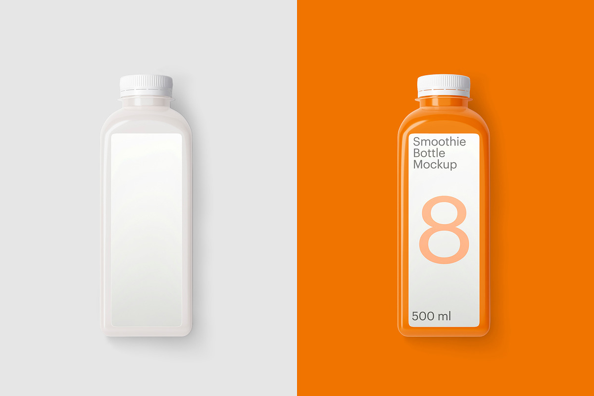 Smoothie Bottle Mockup, a Packaging Mockup by GraphicWave (Photo 2 of 10)