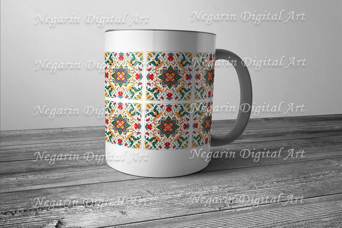 Portuguese Azulejo Pattern Tile V3, a Pattern Graphic by Negarin Digital Art (Photo 2 of 8)