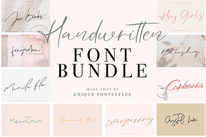 Handwritten FONT BUNDLE-Sale 99% OFF