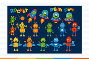 Robots and space. Vector pattern, a Pattern Graphic by LartGraphics (Thumbnail 10 of 12)