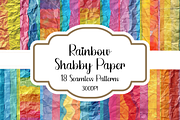 Rainbow Shabby Paper Patterns, a Pattern Graphic by PrintablesByFranklyn (Thumbnail 1 of 4)