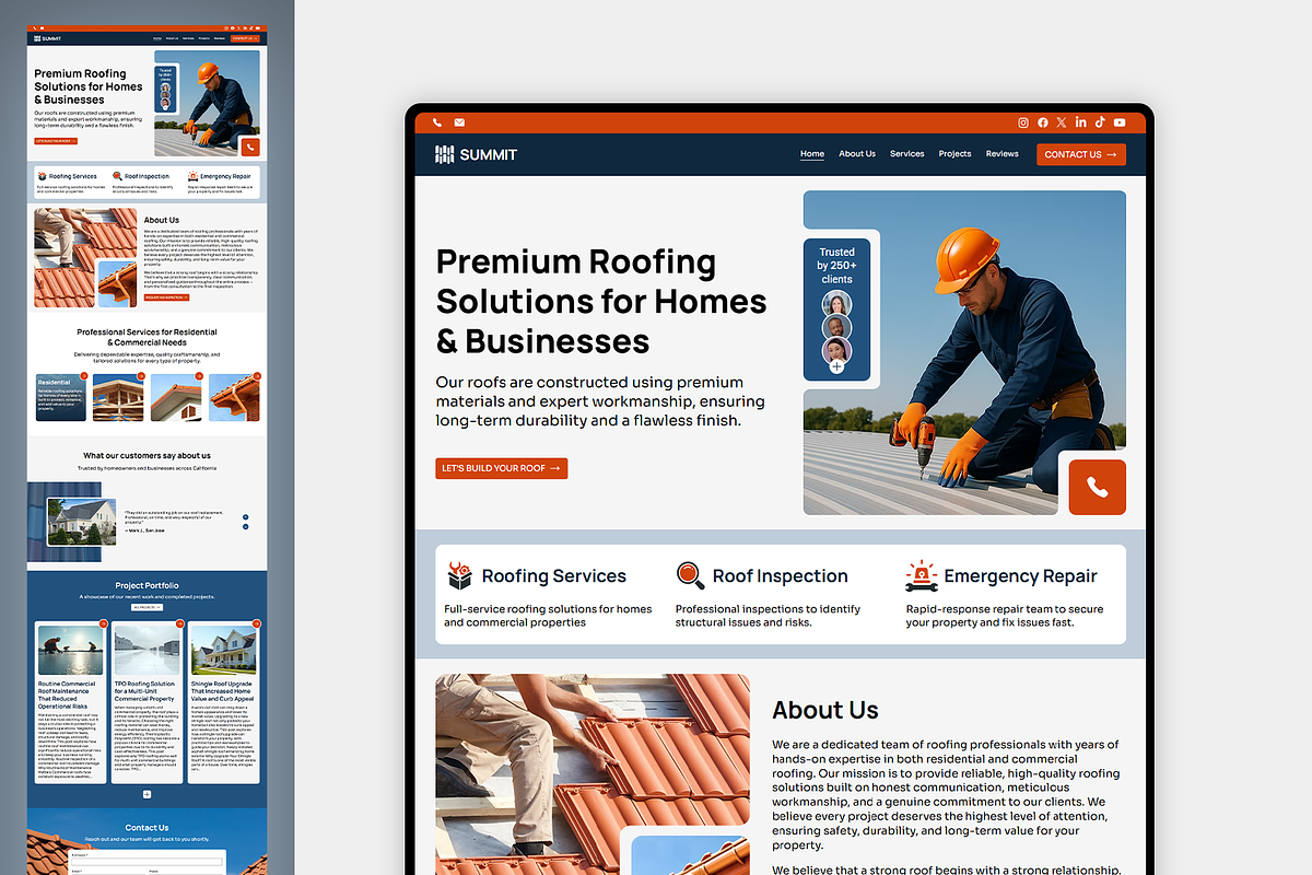 Roofing & Construction Website, a Wix Template by Kitteeh (Photo 4 of 17)