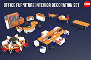 Office Furniture Interior Decoration, a Furniture 3D Model by multimedia4ds (Thumbnail 1 of 10)