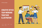 Creative Office Team Working, a Work Illustration by Partikusi Design (Thumbnail 1 of 3)