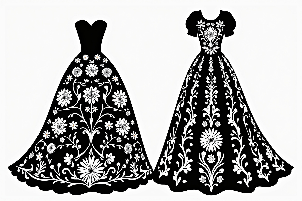 Fashion Dress Silhouette Bundle, an Illustration by BIPLOB EXPERT (Photo 6 of 21)