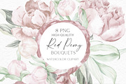 Watercolor Vintage Peonies, an Illustration by Olga Koelsch (Thumbnail 10 of 15)