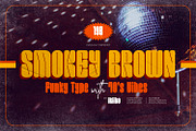 Smokey Brown - Funky Type, a Sans Serif Font by ikiiko (Thumbnail 1 of 7)