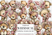 Whimsical Cute Teddy bear Clipart, an Illustration by Designworld (Thumbnail 1 of 4)