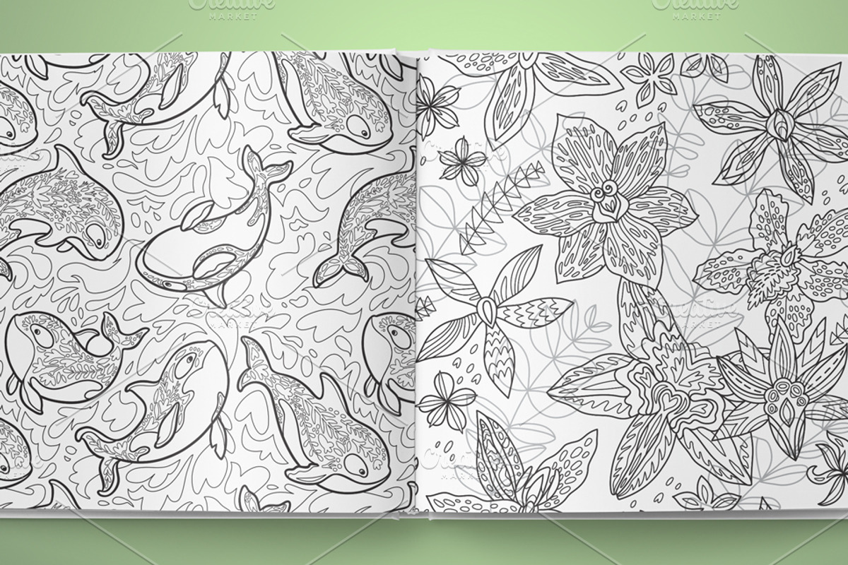 41 Seamless Coloring Patterns, a Pattern Graphic by PenguinHouse (Photo 10 of 12)