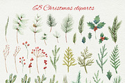 Watercolor Christmas collection., a Decorative Illustration by Elena Medvedeva (Thumbnail 6 of 8)