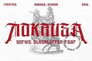Nokrusa - Gothic Blackletter Font, a Blackletter Font by Dhabee (Thumbnail 1 of 16)