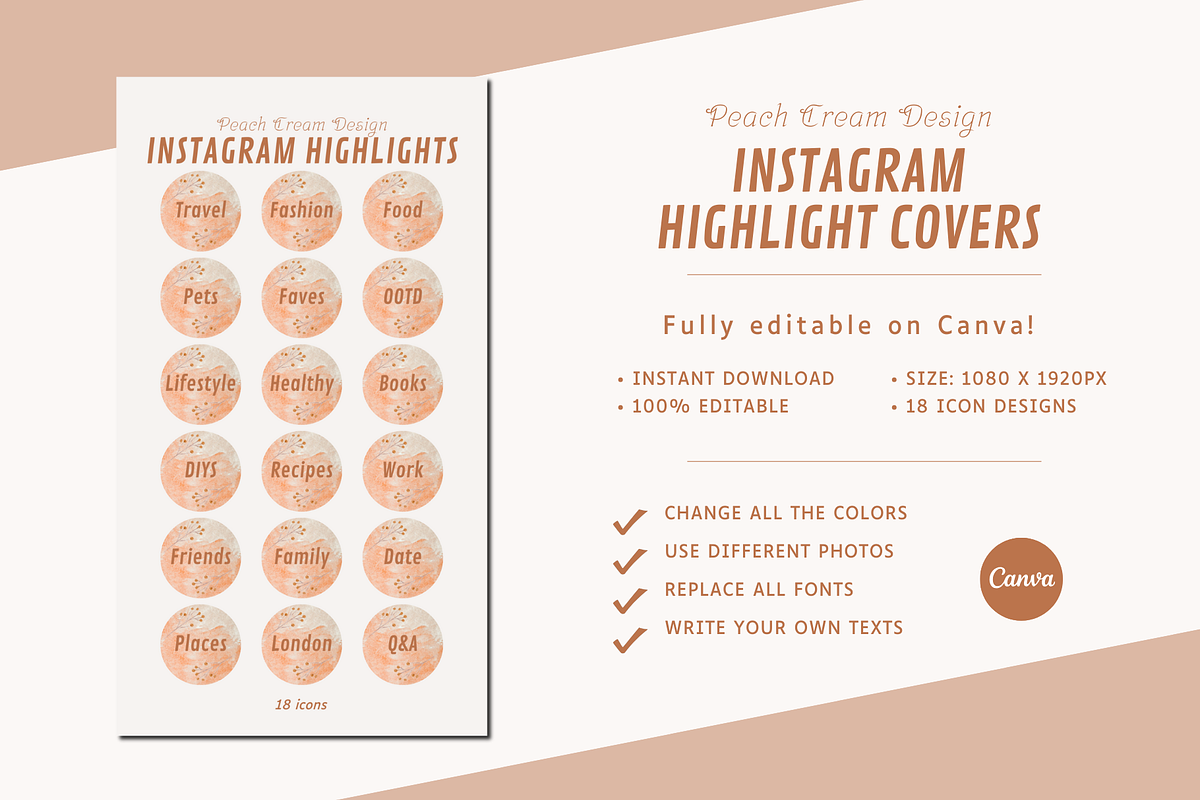 INSTAGRAM HIGHLIGHT COVERS, a Social Media Template by The Little Lily Studio (Photo 5 of 5)
