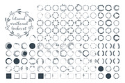 Botanical wreaths and brushes set, an Illustration by Floralis (Thumbnail 1 of 4)