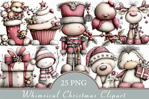 Whimsical Christmas Clipart, an Illustration by Libby Wishes