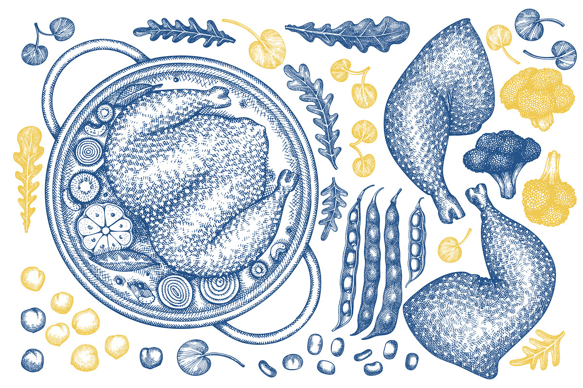 Collagen Diet Vector Collection, a Food Illustration by Lubov Illustrations Shop (Photo 2 of 8)