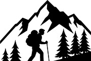 Hiking Silhouette Bundle, an Illustration by balal (Thumbnail 5 of 20)