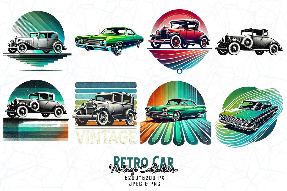 80 Groovy Vintage Car Lover T-shirt, an Illustration by Sofia's Fashion (Photo 7 of 9)
