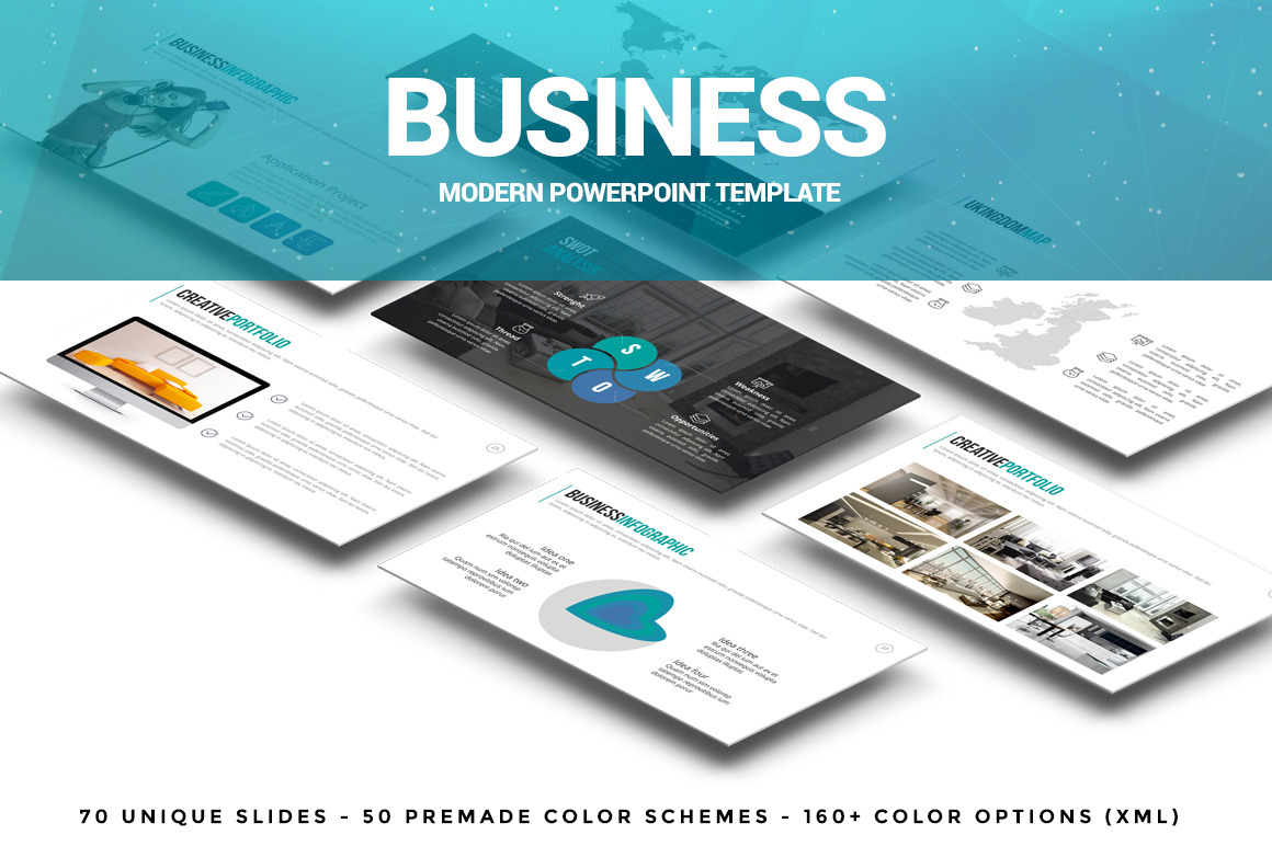 Business Powerpoint, a Presentation Template by Flyer King