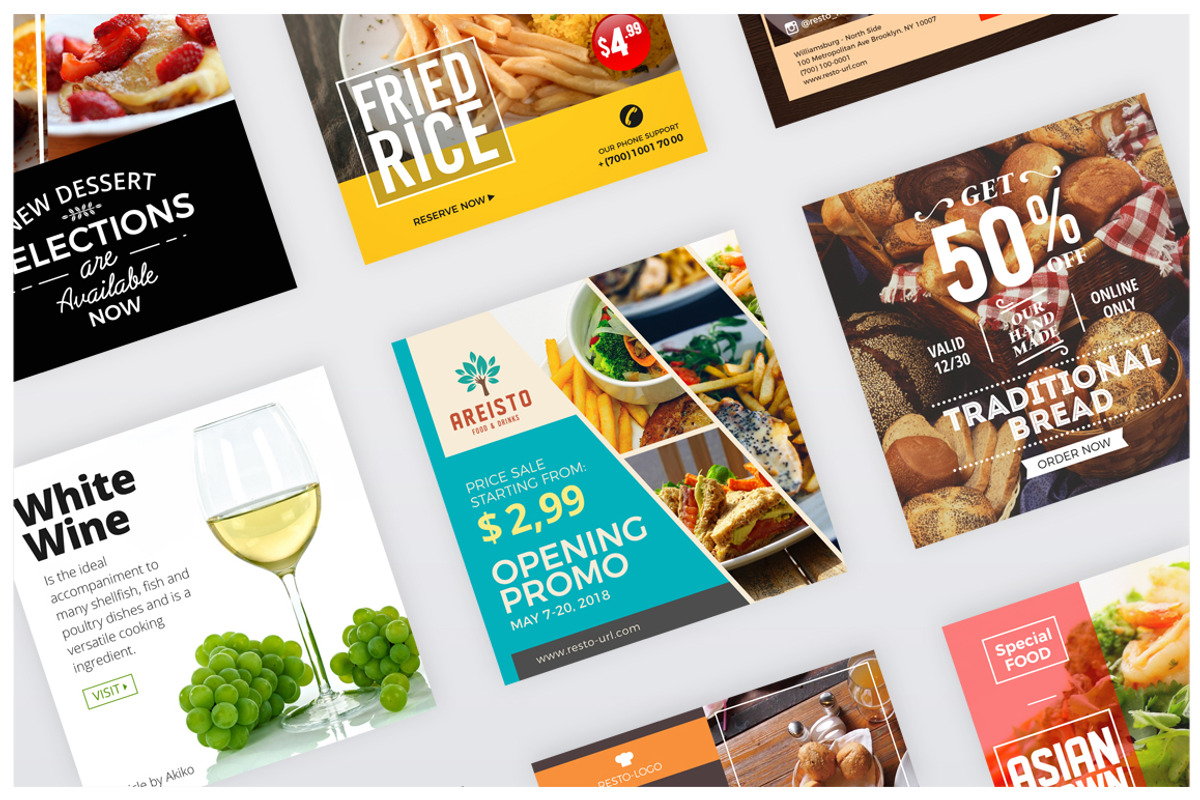 48 Instagram Food Banners, a Social Media Template by Studio Siv (Photo 6 of 7)