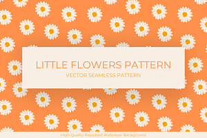 Little Cute Flowers Seamless Pattern