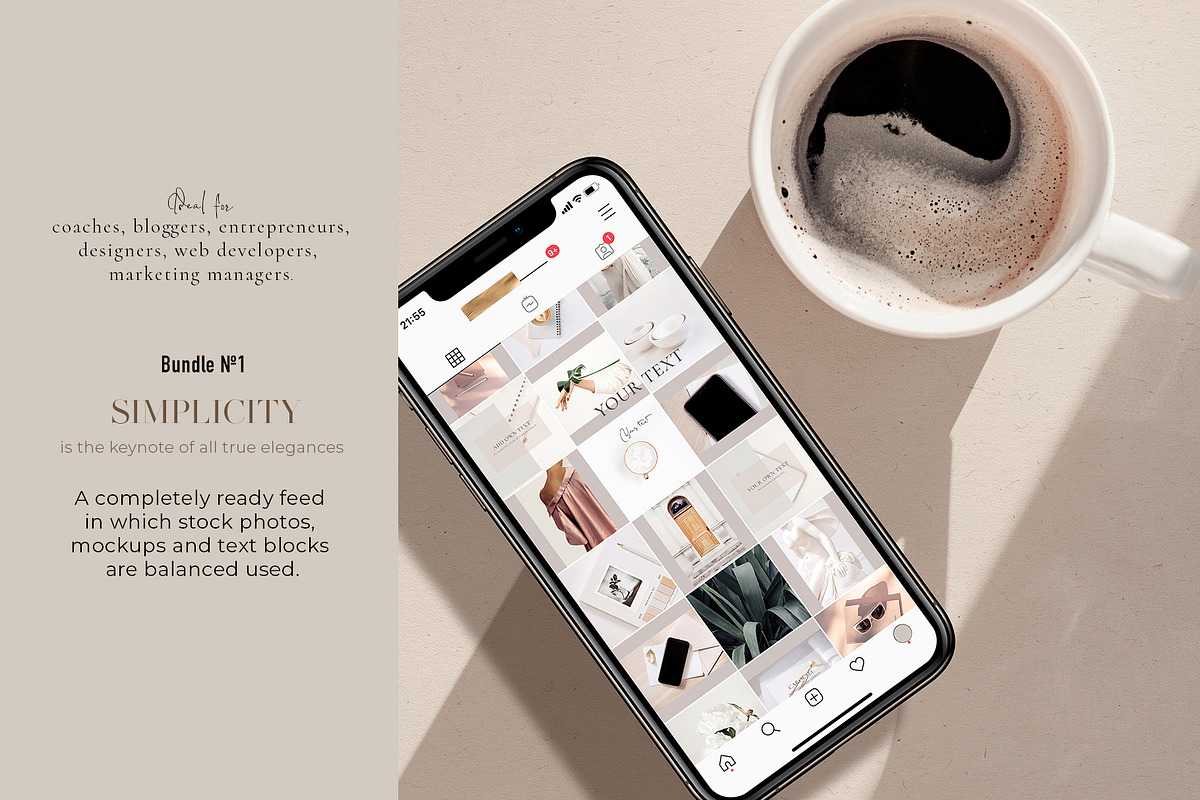 SIMPLICITY. BUNDLE  1., a Social Media Template by OntheMoon (Photo 1 of 7)