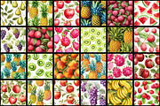 Watercolor Fruits Seamless Pattern, a Pattern Graphic by Forhadx5 (Thumbnail 4 of 7)