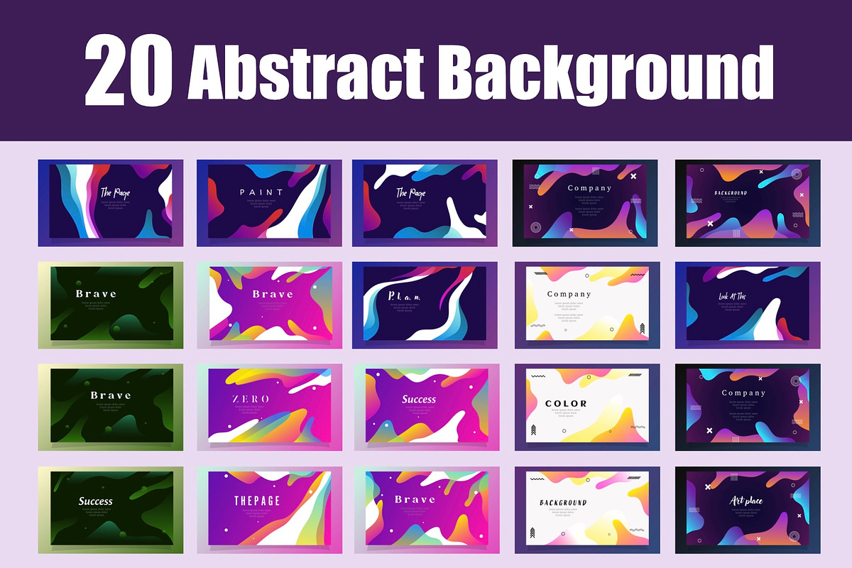 Abstract gradient background bundle, a Decorative Illustration by foxndeer (Photo 1 of 4)