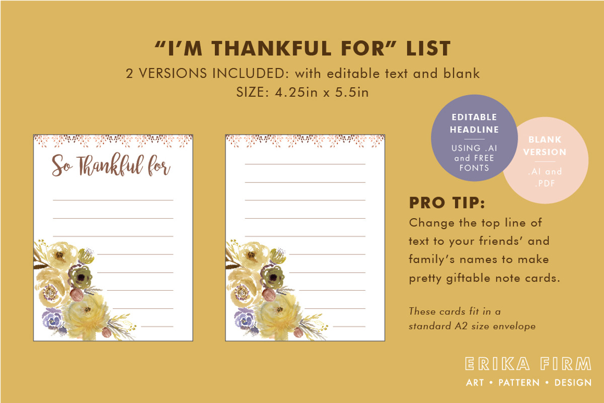 Thanksgiving Printables Bundle, a Card Template by Erika Firm (Photo 6 of 6)