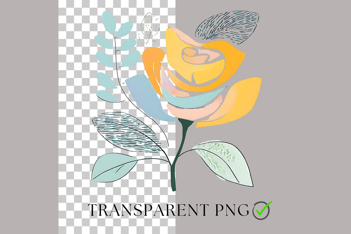 Boho Flower Clipart Abstract, a Decorative Illustration by Nicole Branger Art (Photo 5 of 19)