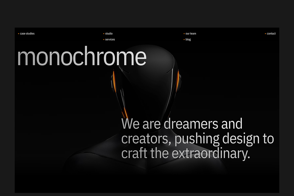 Monochrome — Studio Template, a Landing Page Template by Pixsellz (Photo 2 of 4)