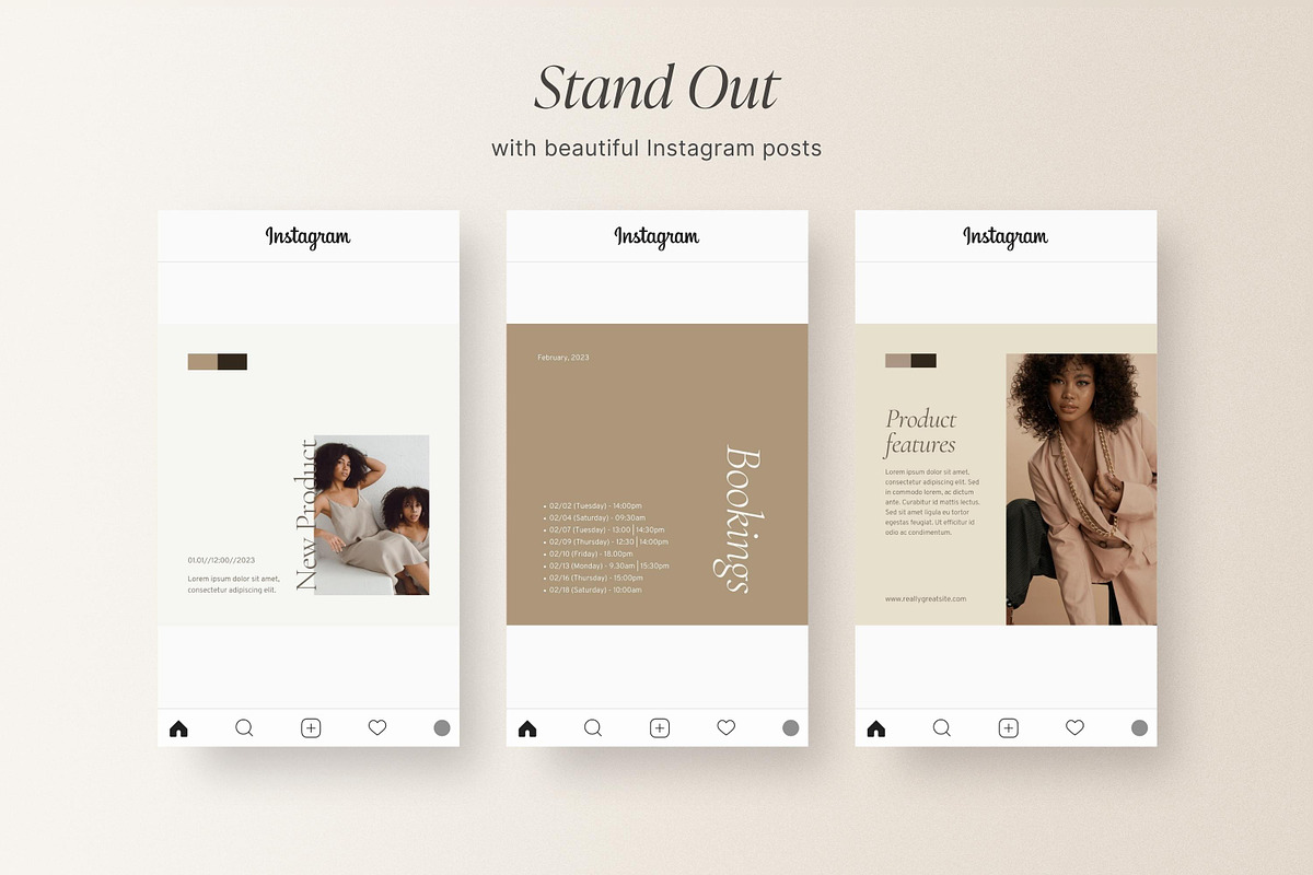 Luxury Aesthetic Instagram templates, a Social Media Template by LiliesandBerries (Photo 11 of 17)