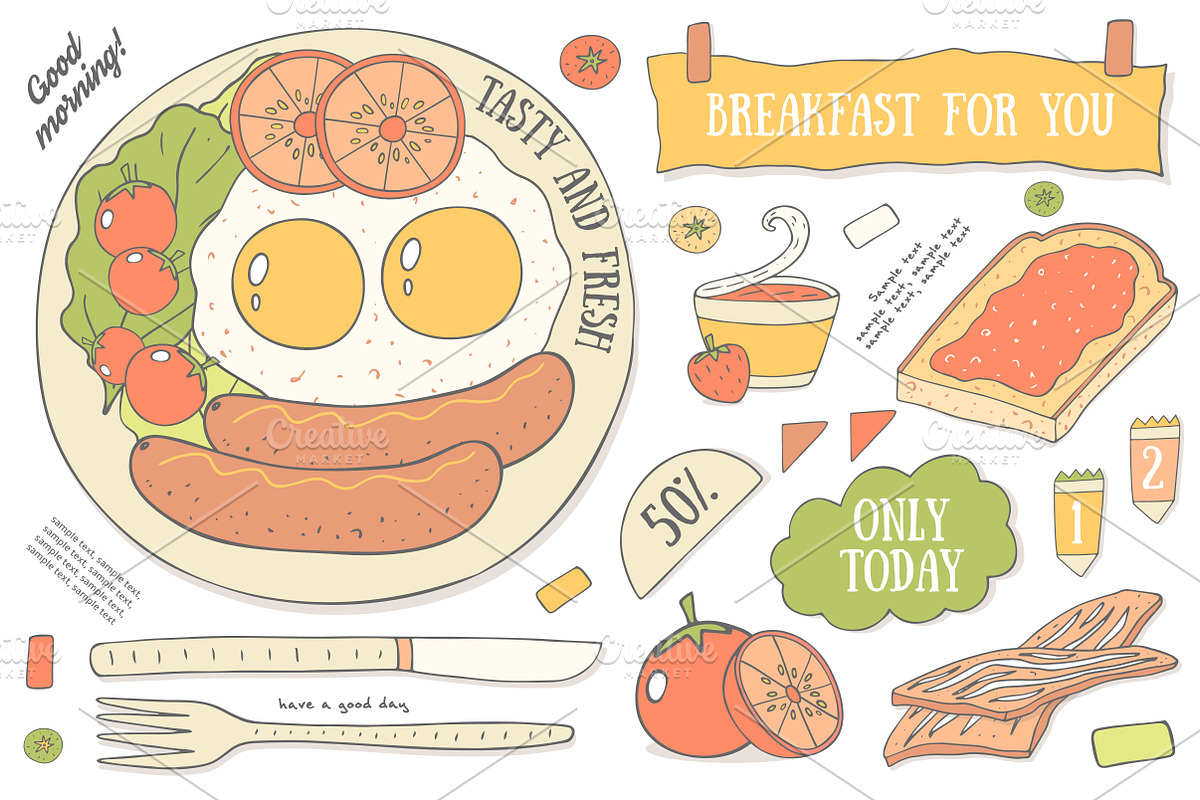 Food infographic, an Object Graphic by Veresk (Photo 1 of 6)