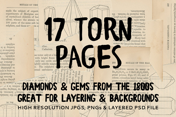 Vintage Torn Pages & Bonus Layer PSD preview 3