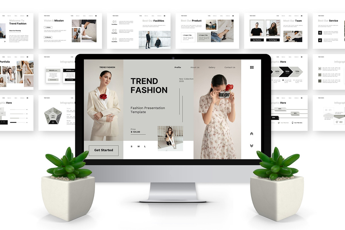 Trend Fashion - Fashion Google Slide, a Presentation Template by Deepslide Studio (Photo 2 of 6)