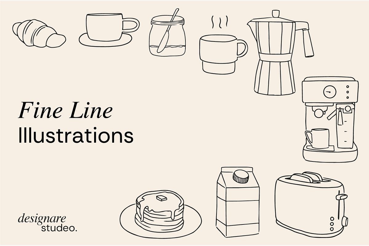 Breakfast O'clock Illustrations, a Decorative Illustration by ginni illustrations (Photo 3 of 5)