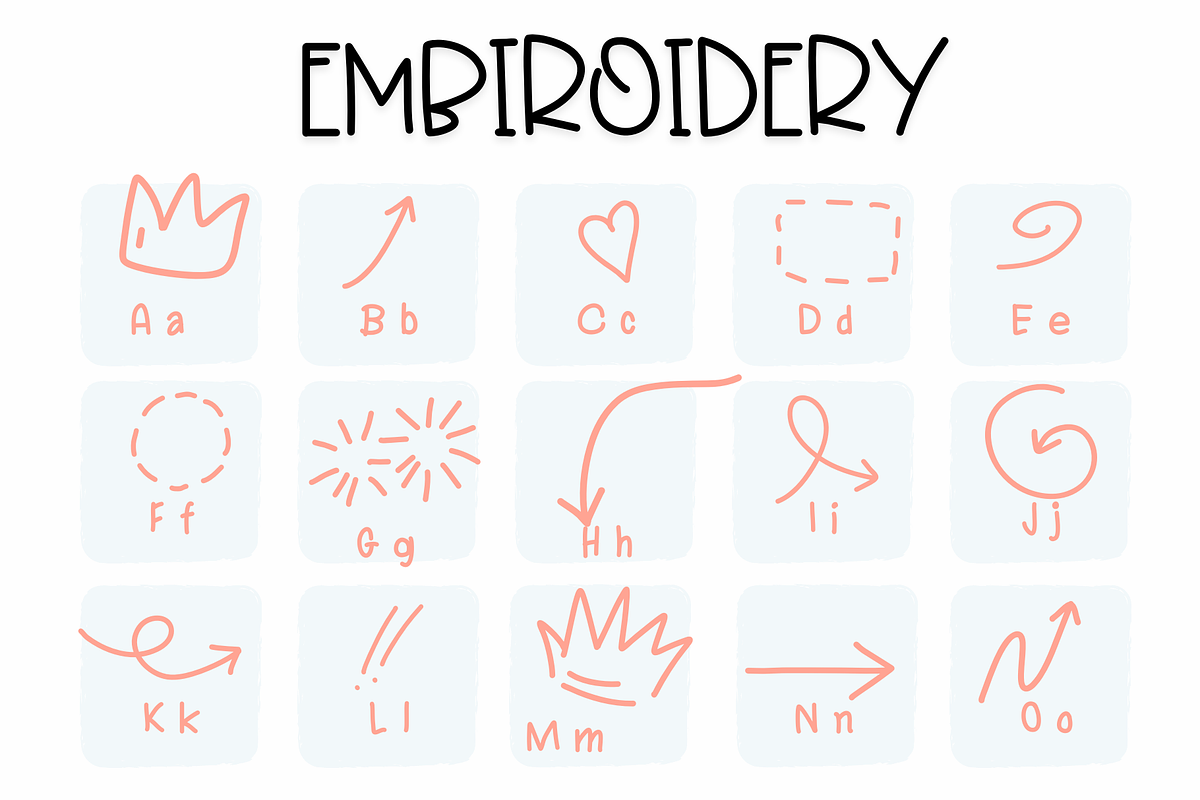 Embroidery | Symbols Fonts, a Symbol Font by Sirinart (Photo 2 of 13)