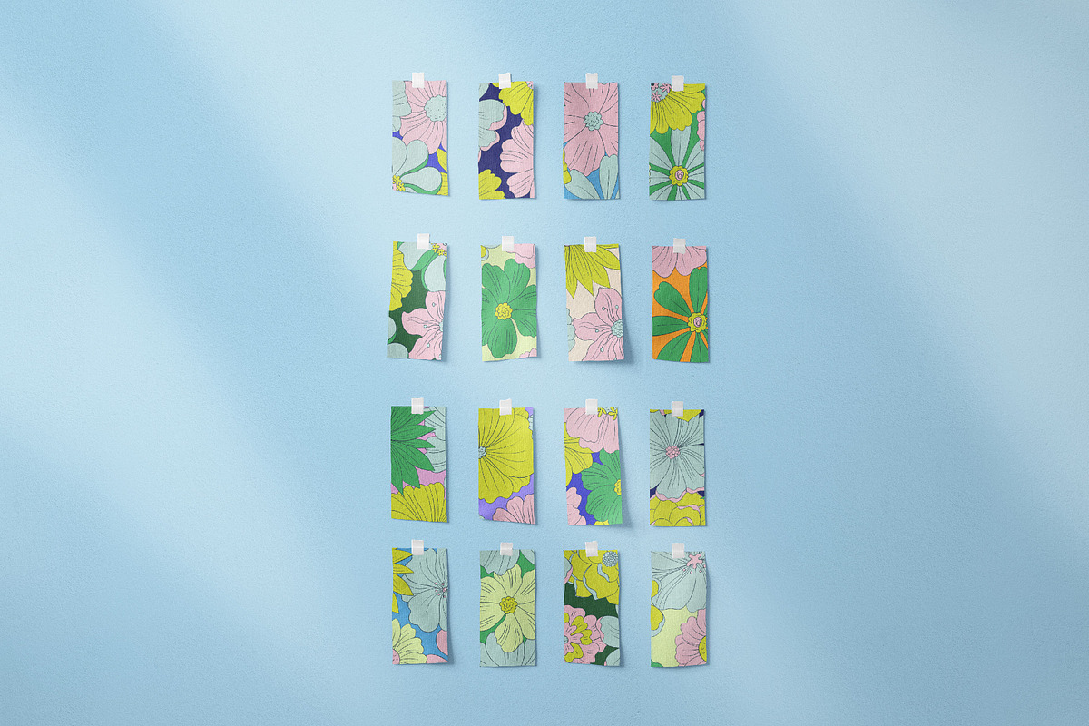 Fresh Summer Retro Floral Patterns, a Pattern Graphic by Tiger and Flower (Photo 18 of 20)