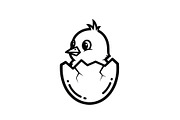 Cute Easter Chick Hatch Vector Bundl, an Illustration by jahid234 (Thumbnail 15 of 51)