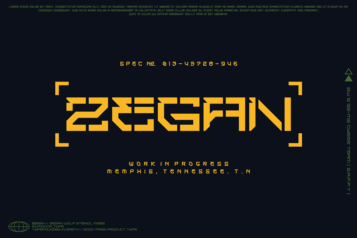 Z.W Stencil, a Sans Serif Font by inumocca_type (Photo 5 of 13)