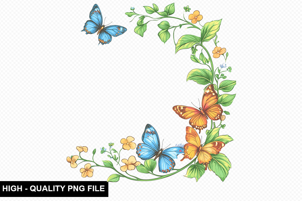 Spring Flower Border Clipart Bundle, an Illustration by crative8112 (Photo 5 of 10)