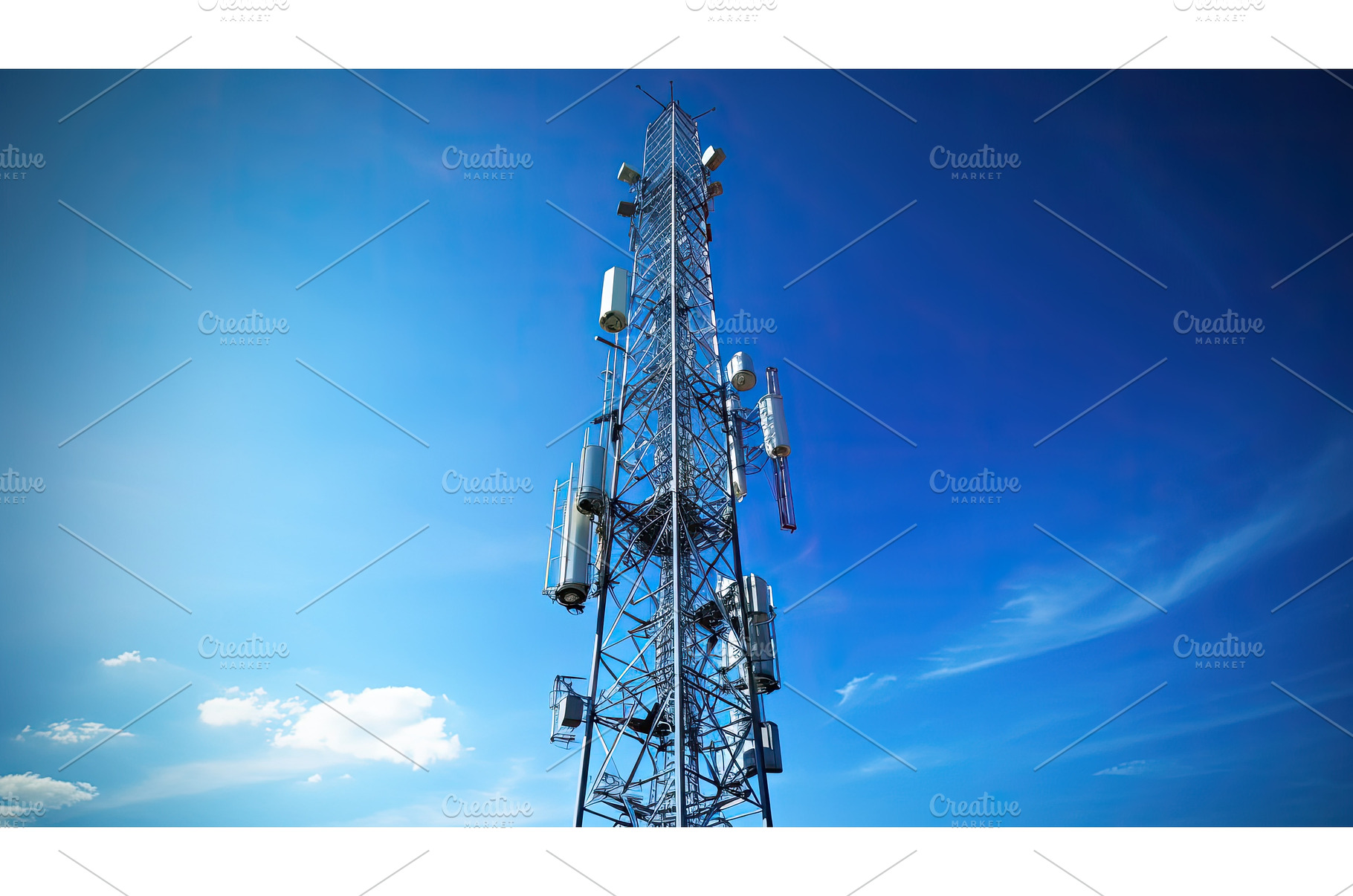 infrastructure cell tower building, an Industrial Photo by pikepicture