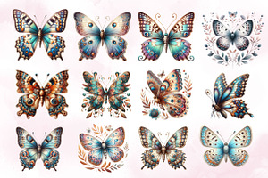 Vintage Butterfly Clipart PNG