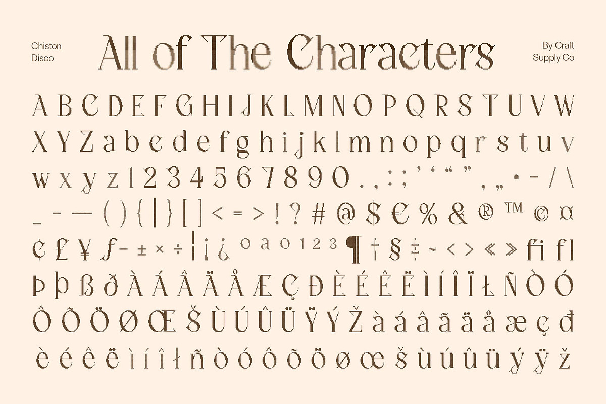 Chiston Disco, a Serif Font by Craft Supply Co. (Photo 8 of 8)