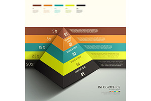 Abstract 3d Pyramid Infographics